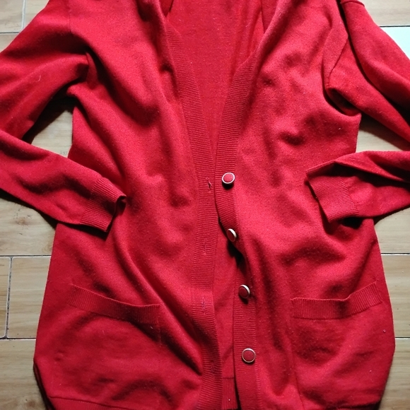 Outlander Studio wool blend sweater cardigan with pockets - Picture 3 of 3